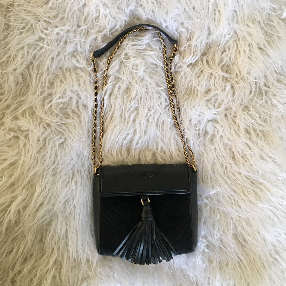 TORY BURCH FLEMING VELVET BOX CROSSBODY